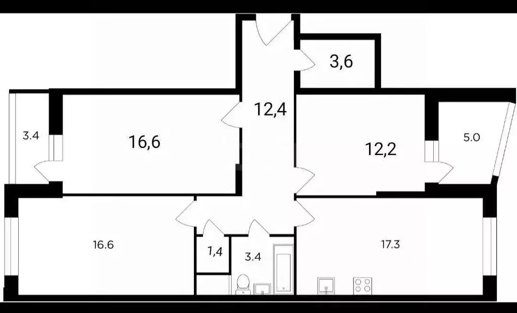 3-к кв. Московская область, Химки Сходня мкр, Железнодорожная ул., ... - Фото 1