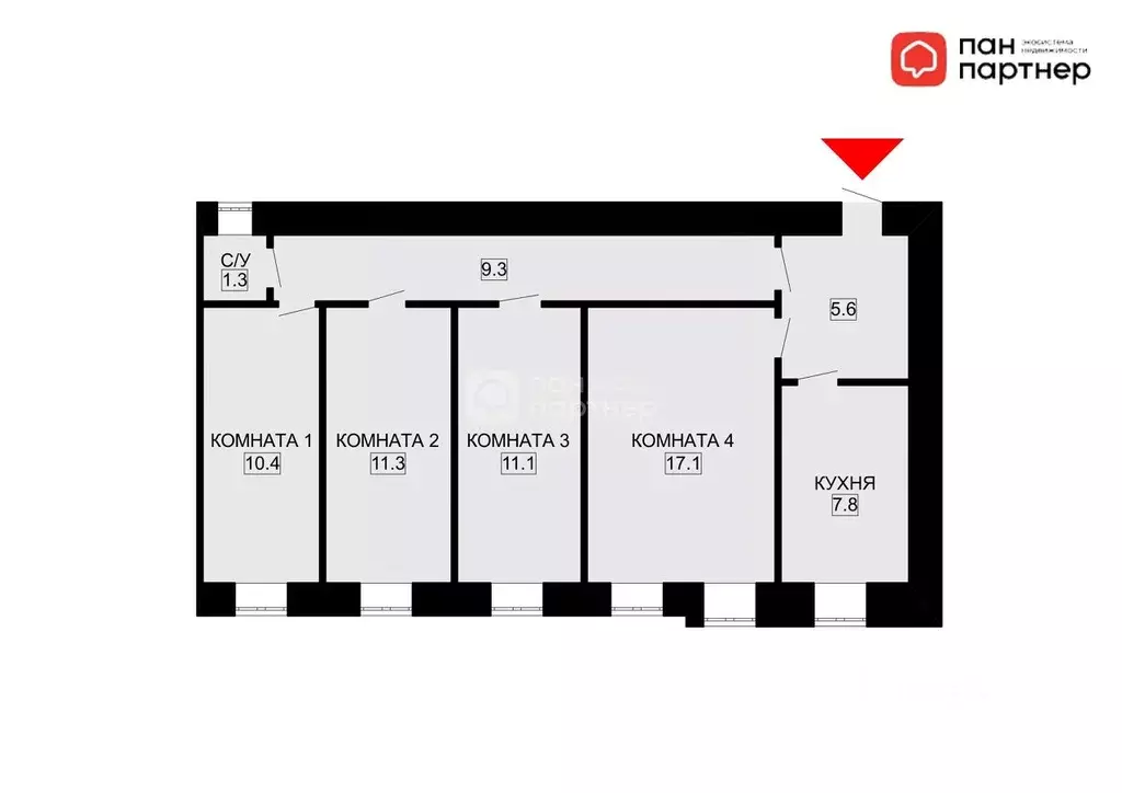 4-к кв. Санкт-Петербург Московский просп., 127 (73.9 м) - Фото 2