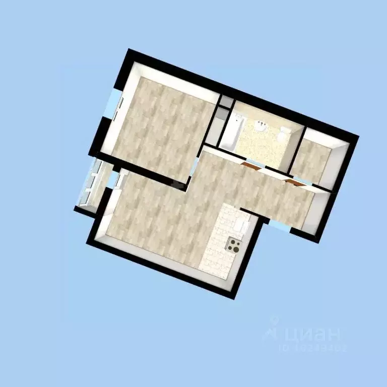 2-к кв. Башкортостан, Уфа ул. Энтузиастов, 15 (41.7 м) - Фото 2
