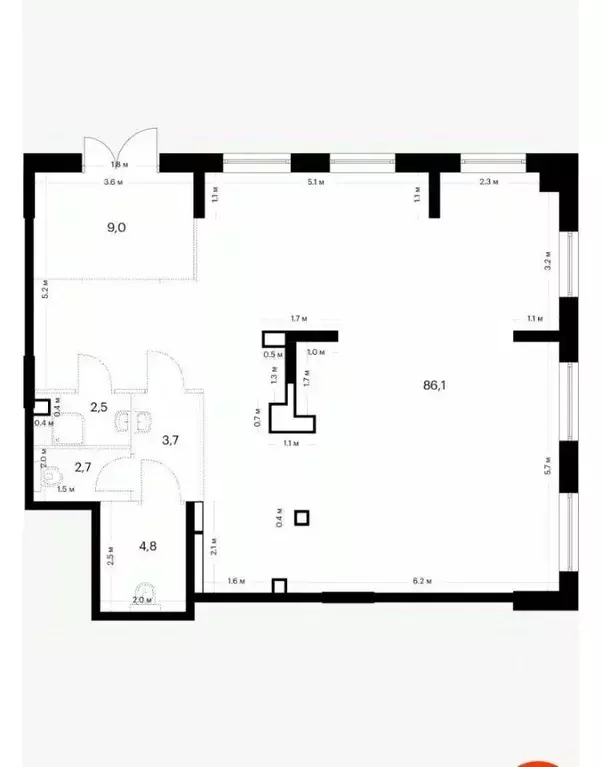 Помещение свободного назначения в Москва Варшавское ш., 280к2 (109 м) - Фото 2