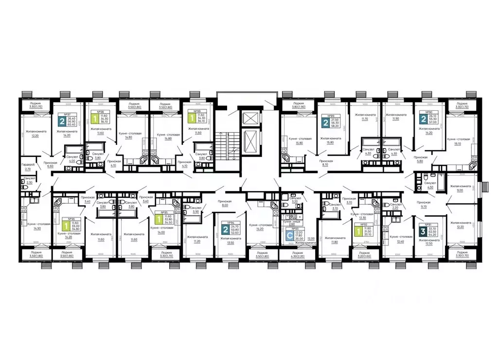 2-к кв. Адыгея, Тахтамукайский район, Яблоновский пгт  (52.6 м) - Фото 2