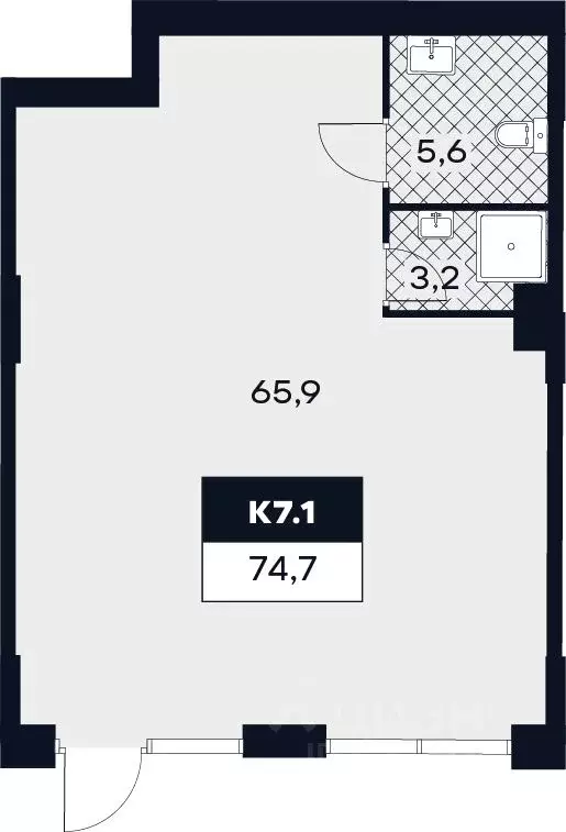 Торговая площадь в Москва Лодочная ул., 27К2 (75 м) - Фото 1