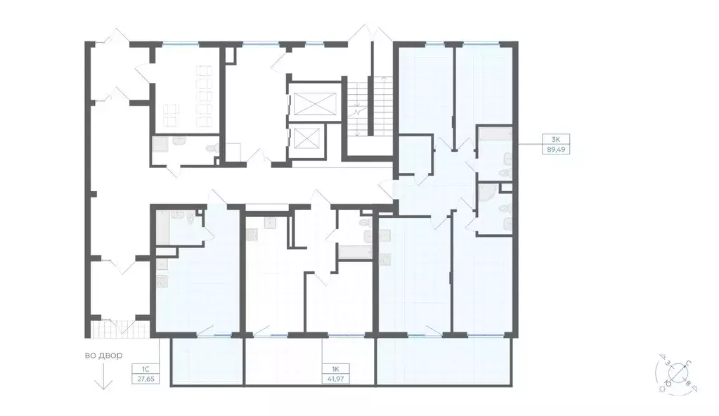 1-к кв. Челябинская область, Челябинск Клевер жилой комплекс (41.97 м) - Фото 2