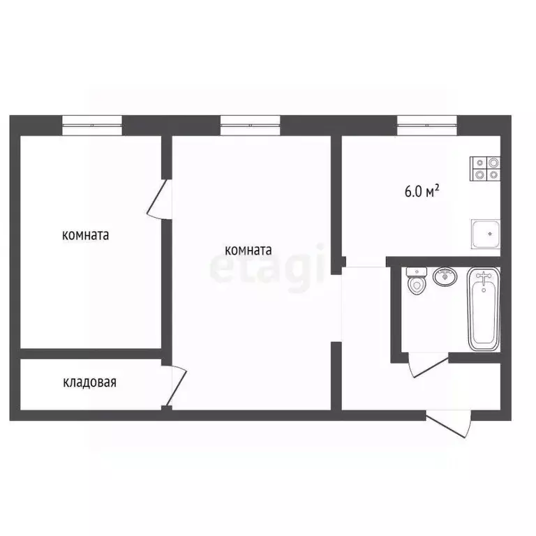 2-к кв. Московская область, Воскресенск Центральный мкр, ул. ... - Фото 2