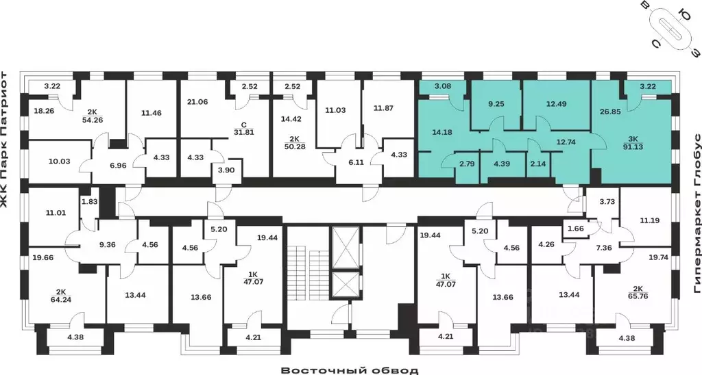 3-к кв. Тульская область, Тула городской округ, с. Осиновая Гора ул. ... - Фото 2