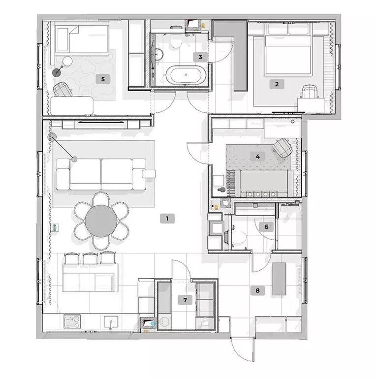 3-к кв. Санкт-Петербург Петровский просп., 11к3 (112.5 м) - Фото 2