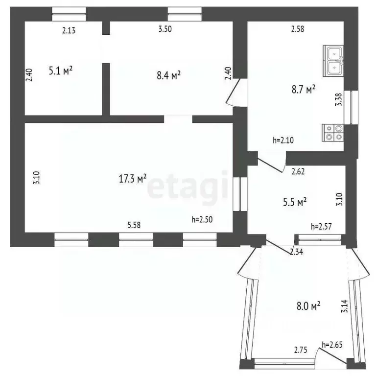 Дом в Башкортостан, Стерлитамак пер. Халтурина (40 м) - Фото 2