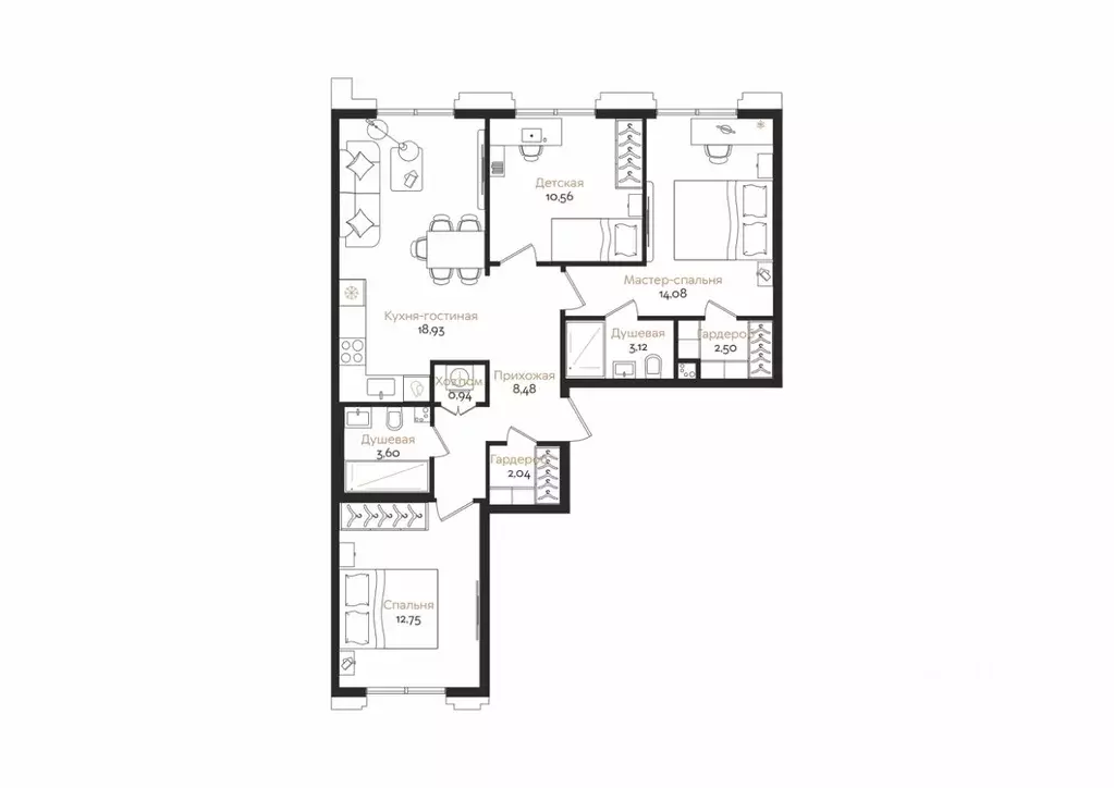 3-к кв. Санкт-Петербург ул. Профессора Попова, 38 (77.0 м) - Фото 0