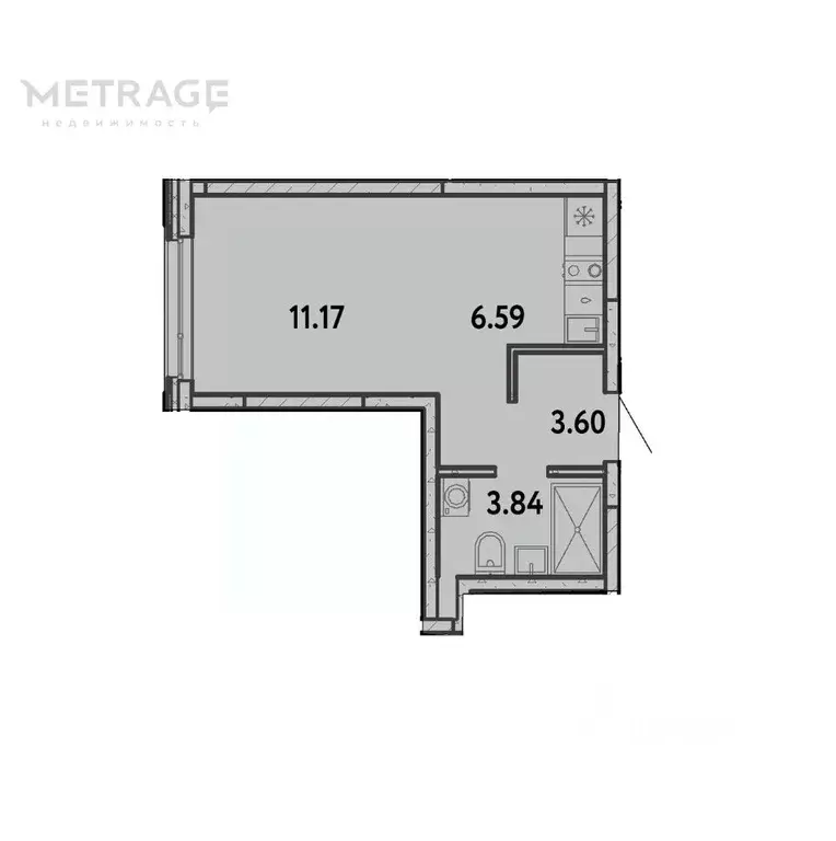 Студия Новосибирская область, Новосибирск Сухарная ул., 109/2 (25.2 м) - Фото 1