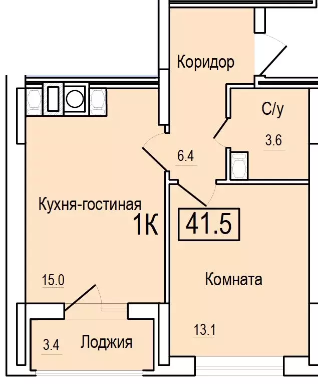 1-комнатная квартира: смоленск, 1-я восточная улица, 5 (41.5 м) - Фото 0