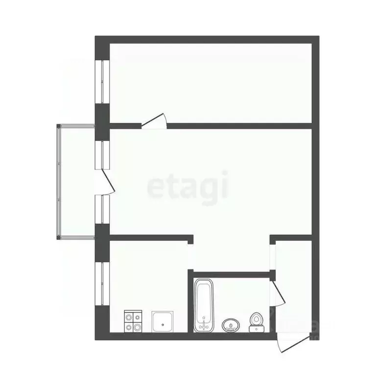 2-к кв. Смоленская область, Смоленск ул. Кирова, 19 (43.3 м) - Фото 2