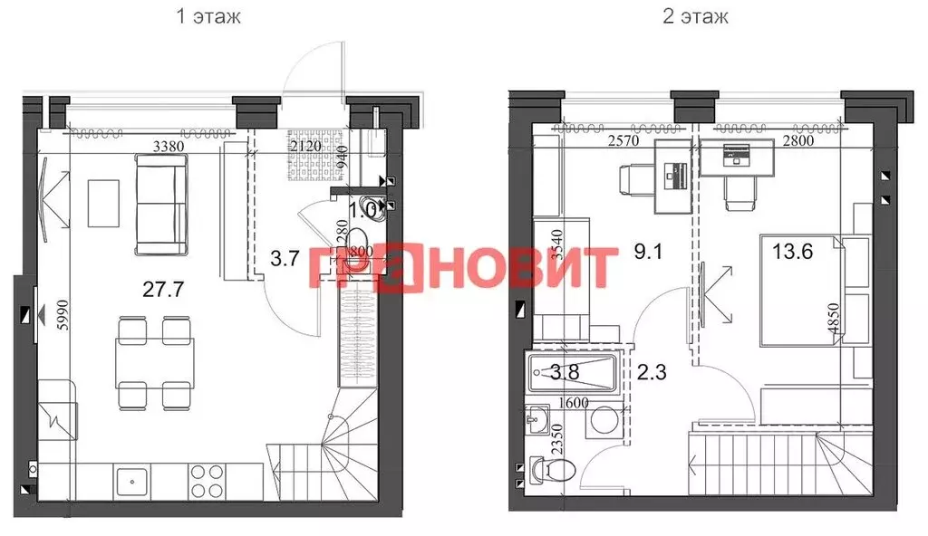 3-комнатная квартира: посёлок Элитный, микрорайон Берёзки, 176 (62.1 ... - Фото 0