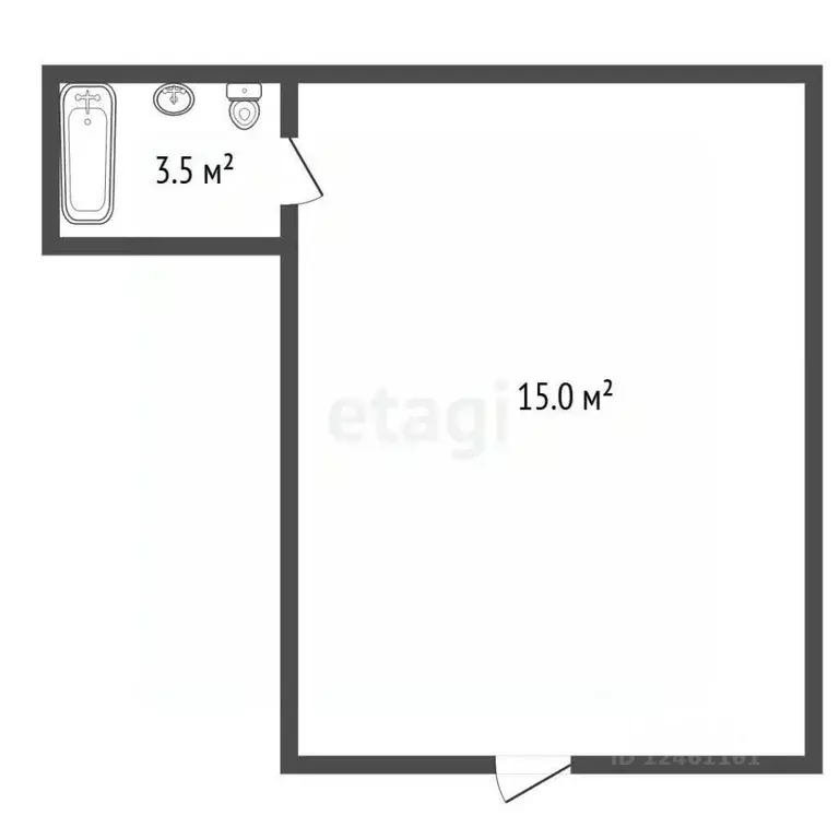 Студия Краснодарский край, Анапа ул. Видная, 69 (18.6 м) - Фото 2