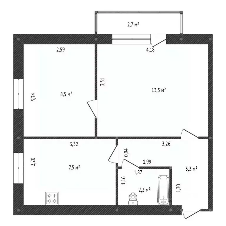 2-к кв. Башкортостан, Уфа ул. Ленина, 59 (38.2 м) - Фото 2