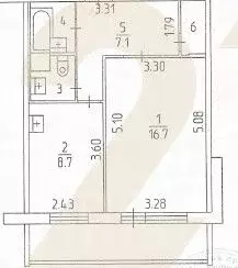 1-к кв. Пермский край, Пермь ш. Космонавтов, 166А (38.3 м) - Фото 2