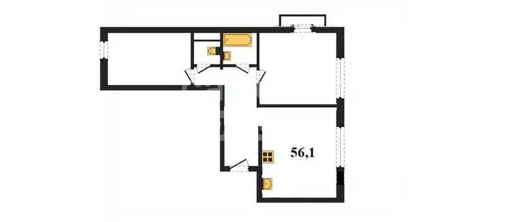 2-к кв. Челябинская область, Челябинск ул. Блюхера, 123Г (56.1 м) - Фото 2