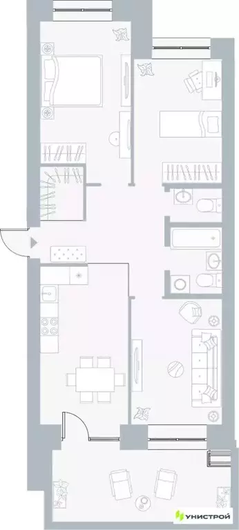 3-к кв. Пермский край, Пермь Рионская ул., 4А (78.01 м) - Фото 1