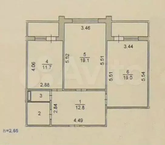 2-к. квартира, 67,6 м, 10/10 эт. - Фото 0