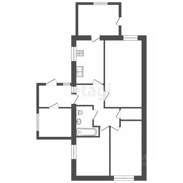 3-к кв. Тамбовская область, Рассказовский муниципальный округ, с. ... - Фото 2