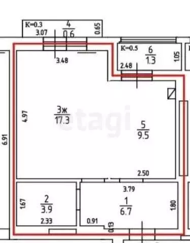 2-комнатная квартира: Зеленоградск, улица Автомобилистов, 9 (80 м) - Фото 0