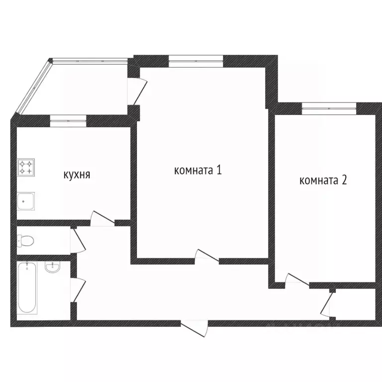 2-к кв. Ханты-Мансийский АО, Сургут ул. Декабристов, 3 (60.6 м) - Фото 1