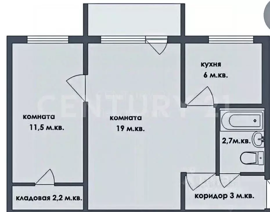 2-к кв. Московская область, Видное Школьная ул., 75 (46.0 м) - Фото 1