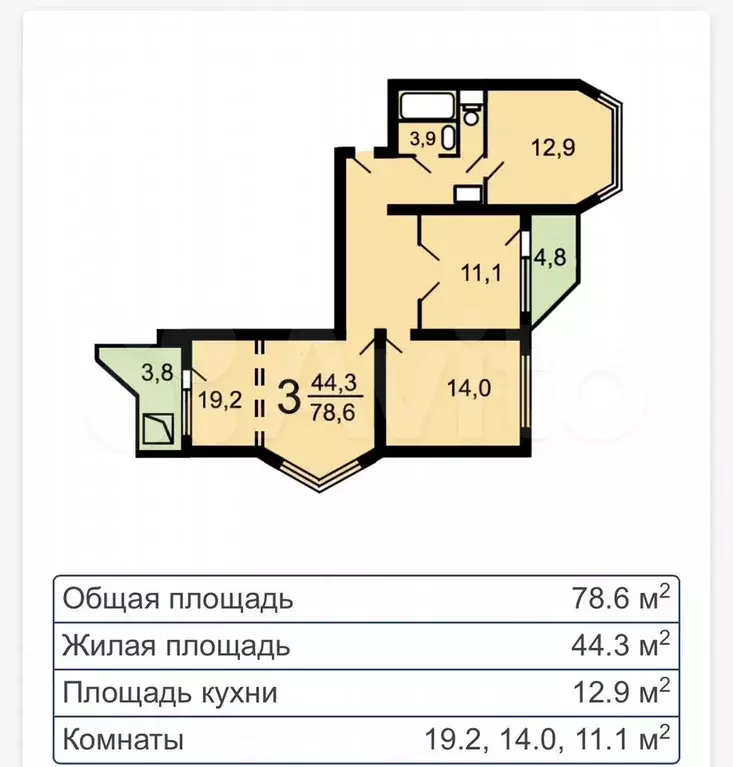 3-к. квартира, 75 м, 17/17 эт. - Фото 0