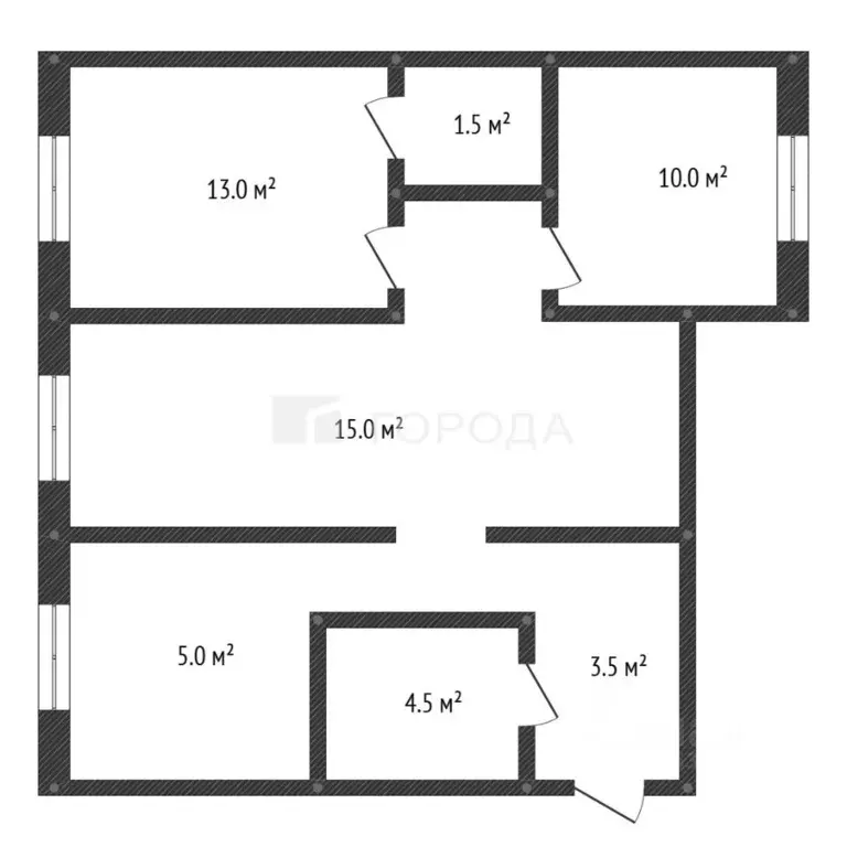 3-к кв. Алтайский край, Барнаул ул. Гущина, 75 (57.8 м) - Фото 2