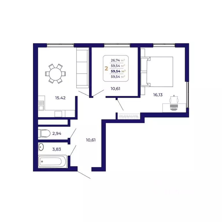 2-к кв. Башкортостан, Уфа Затон-Восточный жилрайон, Паруса жилой ... - Фото 1