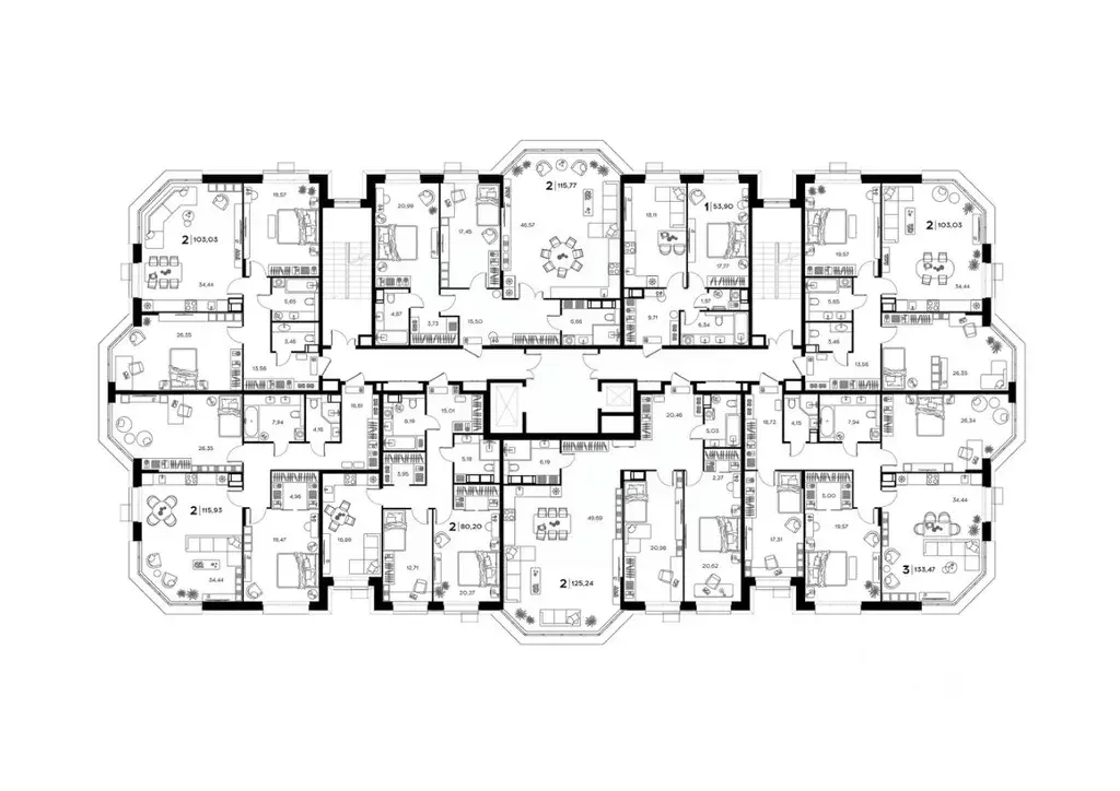 2-к кв. Пензенская область, Заречный Братская ул., 8 (125.24 м) - Фото 1