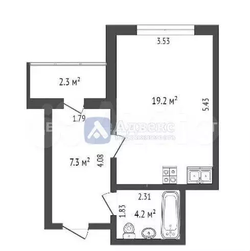 Квартира-студия, 30,5 м, 9/17 эт. - Фото 0
