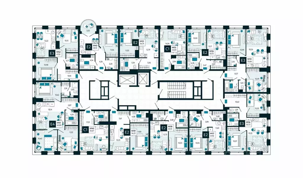 3-к кв. Тульская область, Тула ул. Чмутова, 158Д (63.8 м) - Фото 2