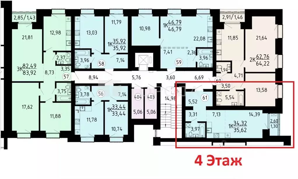 Студия Томская область, Томский район, д. Кисловка, Северный мкр ул. ... - Фото 1