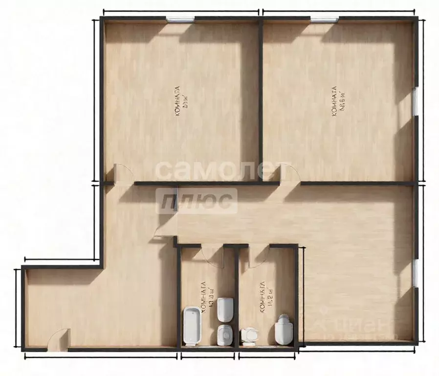 2-к кв. Московская область, Видное Школьная ул., 23 (67.1 м) - Фото 2
