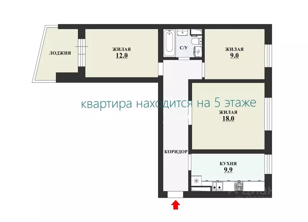 3-к кв. Московская область, Мытищи городской округ, пос. Поведники 8 ... - Фото 1