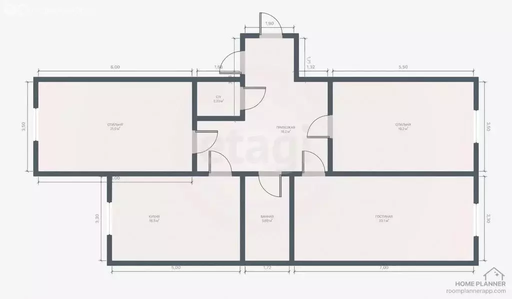 3-комнатная квартира: Махачкала, улица Устарбекова, 6 (107.6 м) - Фото 1