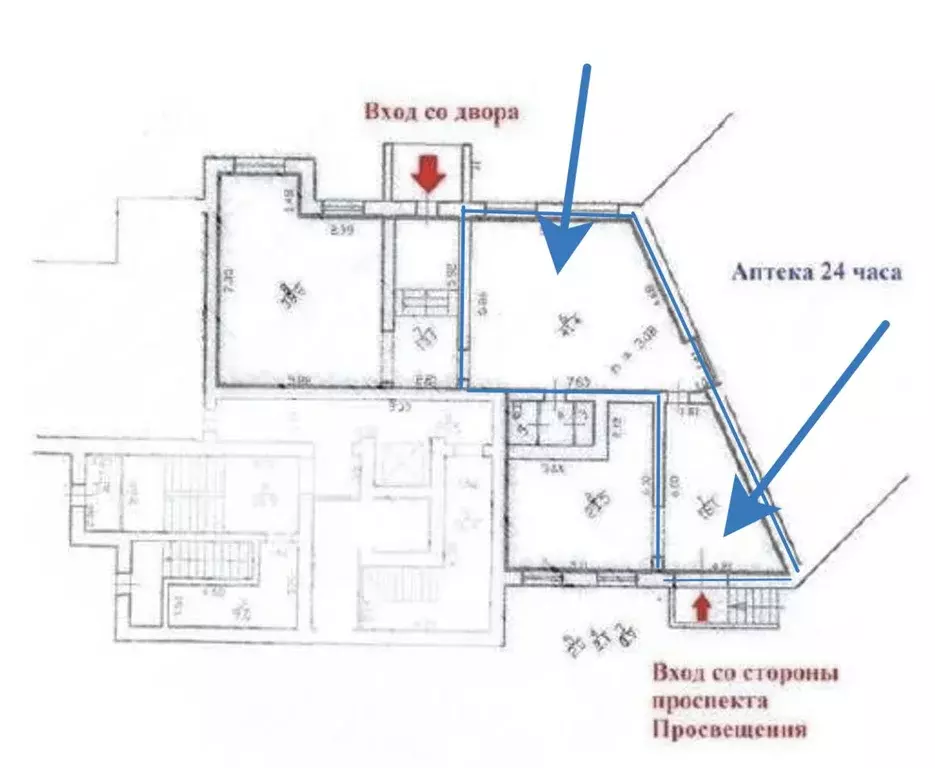 Торговая площадь в Санкт-Петербург просп. Просвещения, 53к1Е (68 м) - Фото 1