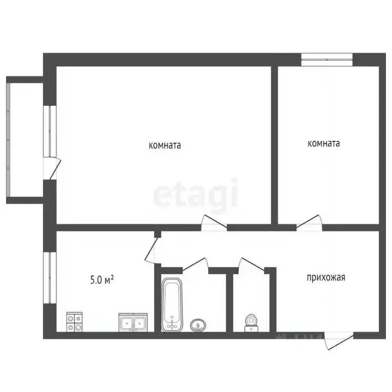 2-к кв. Московская область, Воскресенск ул. Ломоносова, 85 (38.6 м) - Фото 1