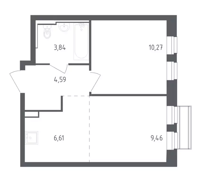 1-комнатная квартира: село Лайково, микрорайон Город-Событие, ЖК ... - Фото 1