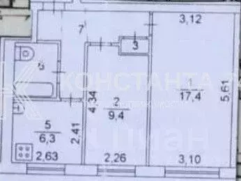 2-к кв. Челябинская область, Челябинск ул. Первого Спутника, 23 (45.1 ... - Фото 2