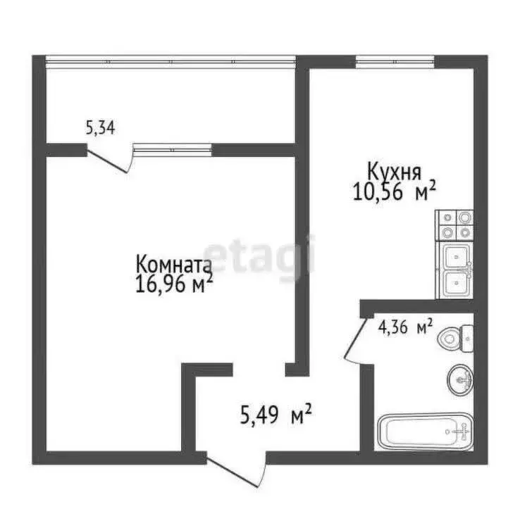1-комнатная квартира: Тольятти, Приморский бульвар, 58 (40.04 м) - Фото 0