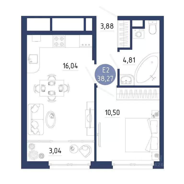 1-к кв. Рязанская область, Рязанский муниципальный округ, с. Дядьково ... - Фото 1
