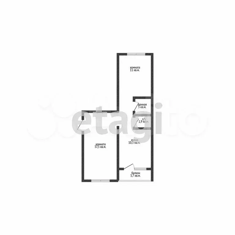 2-к. квартира, 68 м, 5/8 эт. - Фото 0