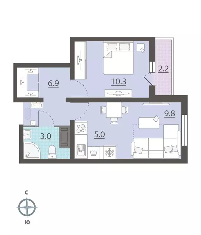 1-комнатная квартира: Екатеринбург, Латвийская улица, 56 (36.1 м) - Фото 0