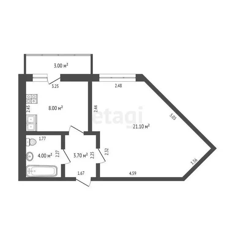 1-комнатная квартира: Таганрог, 1-я Котельная улица, 67 (36.8 м) - Фото 1