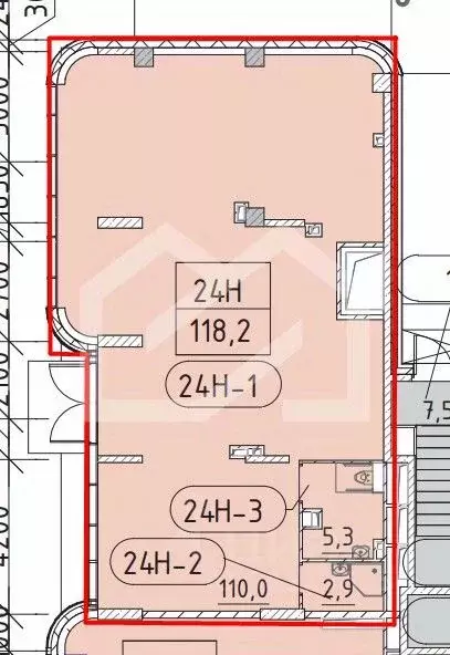 Торговая площадь в Москва Марк жилой комплекс, к1 (118 м) - Фото 2