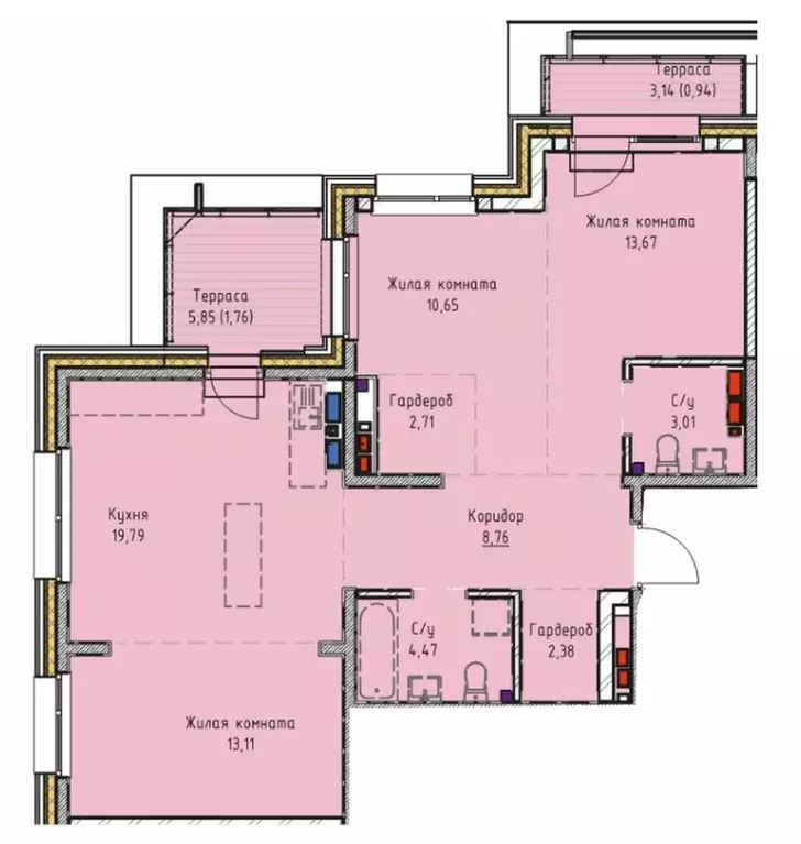 3-к кв. Иркутская область, Иркутск Култукская ул., 16 (87.6 м) - Фото 0