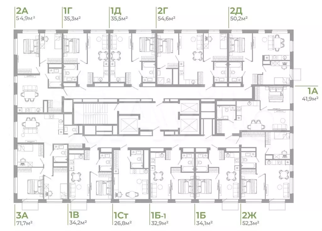 1-к. квартира, 32,9 м, 20/29 эт. - Фото 1