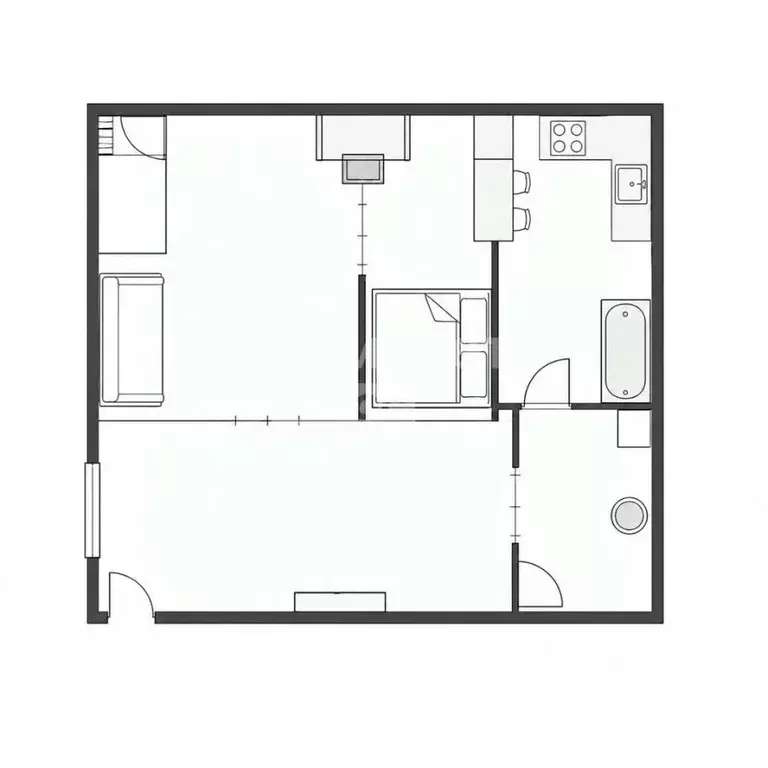 2-к кв. Томская область, Томск тракт Иркутский, 8 (45.0 м) - Фото 2