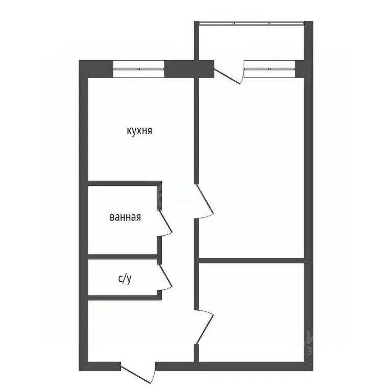 1-к кв. Красноярский край, Красноярск Одесская ул., 1 (30.5 м) - Фото 2